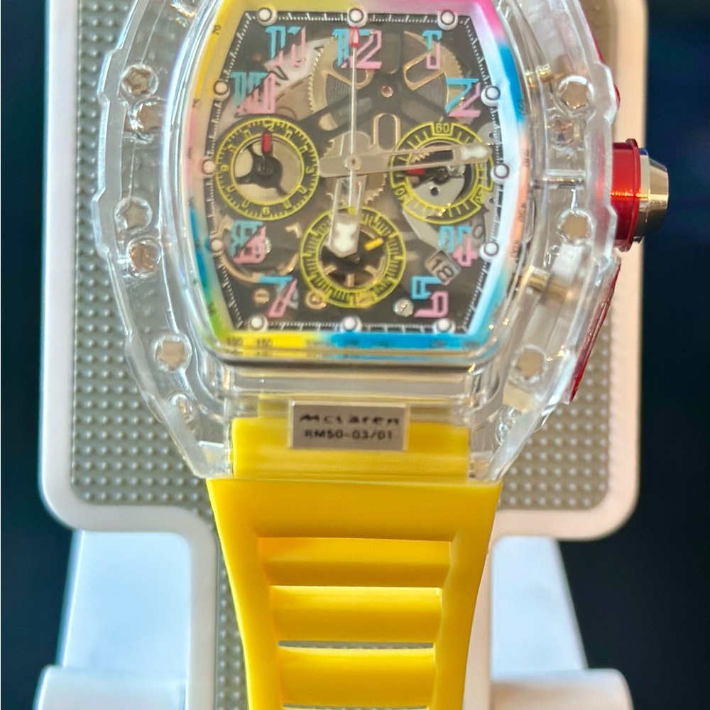 Transparent Multi-Color Men's Watch - Picture 9 of 10